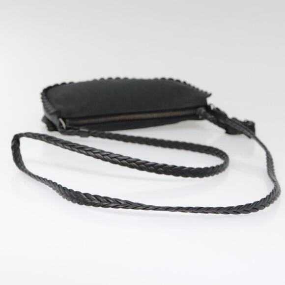 DIOR Trotter Canvas Shoulder Bag Silver Black - Picture 7 of 13